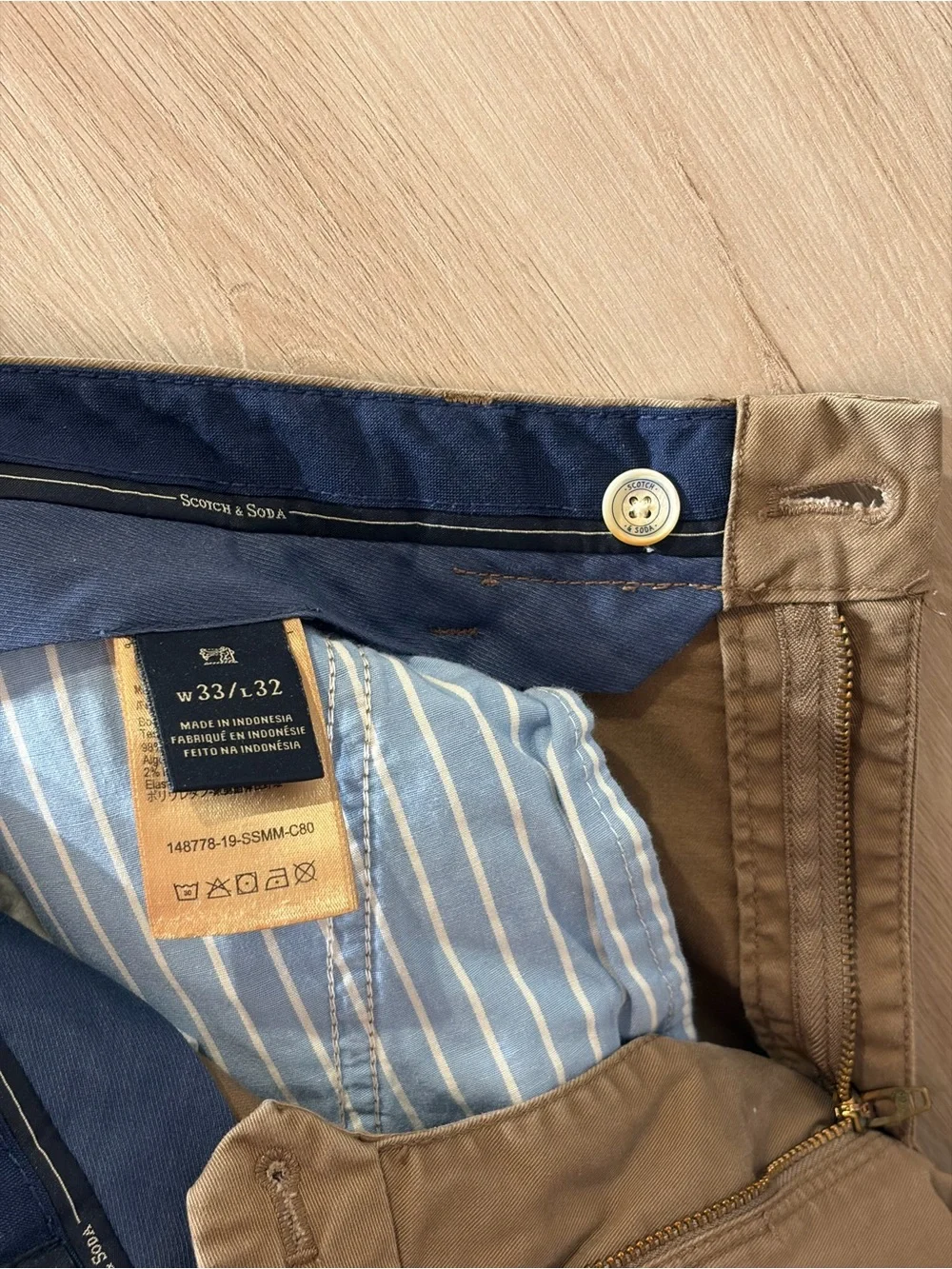 Scotch & Soda Tan Chino Pants 33x32